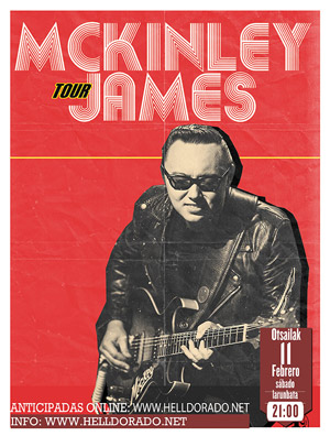 Cartel del concierto de Mc Kinley James en Hell Dorado, Gasteiz, en febrero de 2023