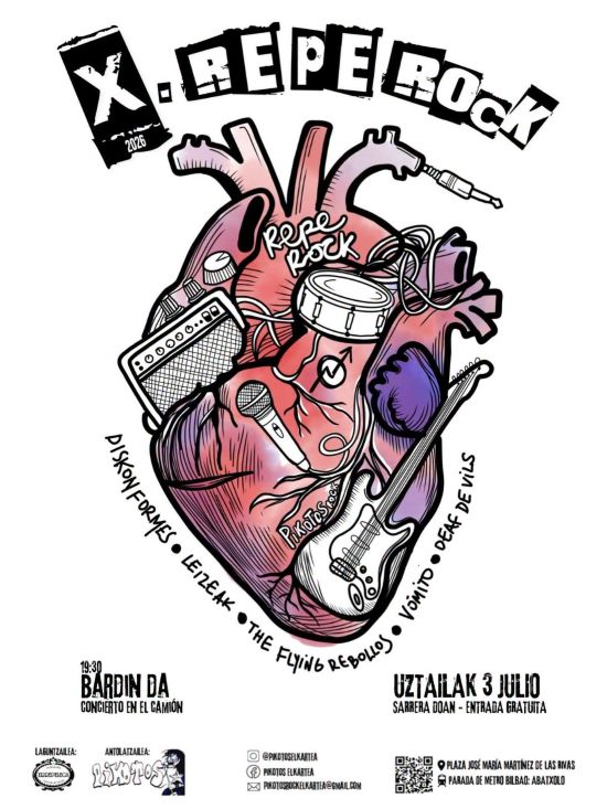Cartel del X. Reperock, el viernes 3 de julio de 2026