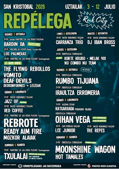 Cartel de las fiestas de Errepelega, julio de 2026