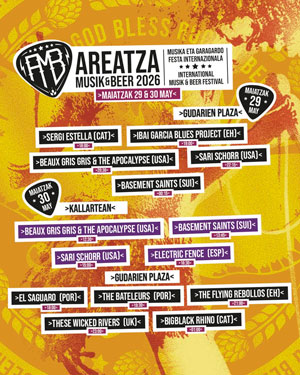 Cartel del festival Areatza Musik & Beer 2026, los días 29 y 30 de mayo de 2026
