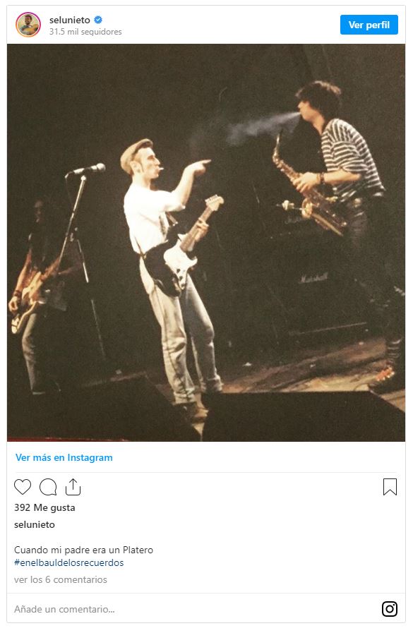 Captura de la publicación del hijo de Selu (también Selu Nieto) en Instagram.